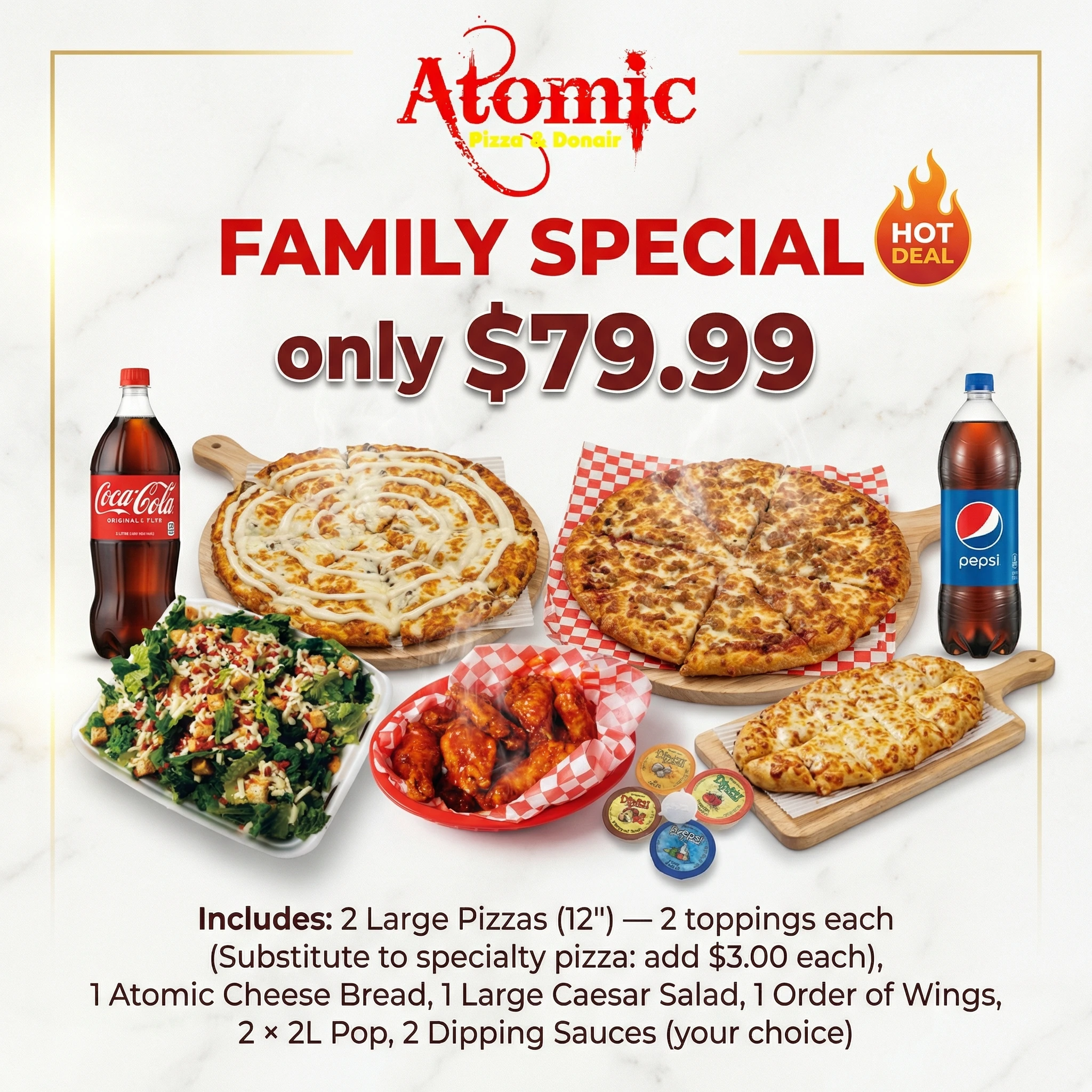 Special Offer at Atomic Pizza & Donair Stony Plain